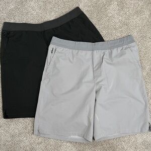 Public Rec Flex Shorts Bundle | Unlined | Size 38 | 9" Inseam | Green & Grey